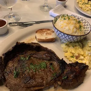 Ribeye and eggs