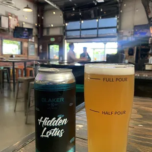 A pint of the Hidden Lotus. It's a great hazy!