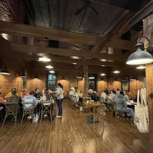 people sitting at tables