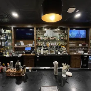 the bar area