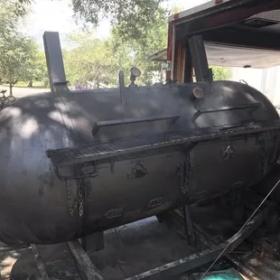 a propanene in the back of a truck