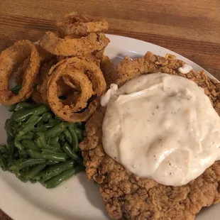 Half sized chicken friend steak