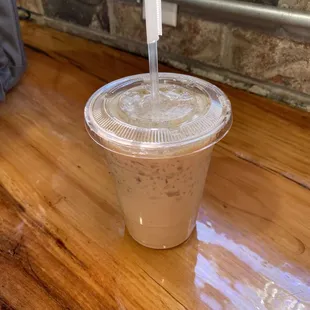 Iced latte with speculoos