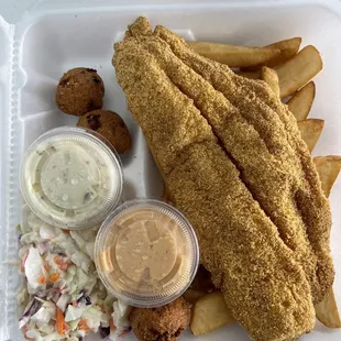 Regular catfish dinner.