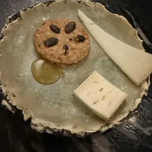 Hidden falls and Mariana cheese course with biscuit and honey 10/30/2024