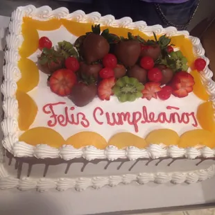 Specialty cake with tres leches and flan!