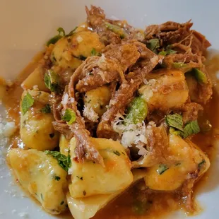 Gnocchi with lamb ragu and turnips