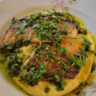 NC Speckled Trout with Olive Oil Pommes puree
