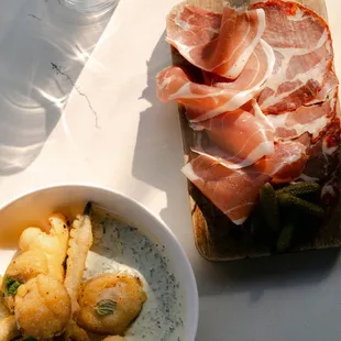 Blanca classics! Charcuterie and fritto misto!