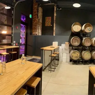 Panoramic view of the wine and chocolate pairing room