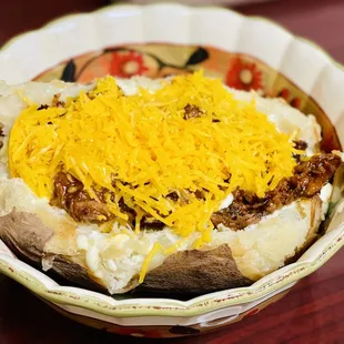 Baked Potato with Meat - Chopped BBQ!!