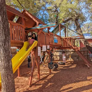 Playground for the kids while parents can eat.