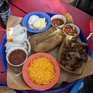 Baked potato with brisket