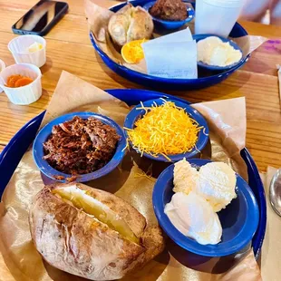 Chopped BBQ Baked Potato and Cream Corn