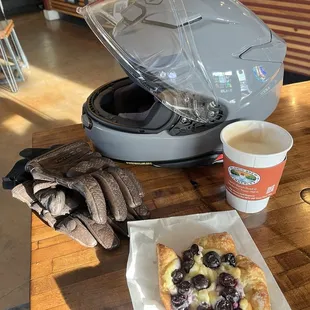 Blueberry danish  Caramel macchiato