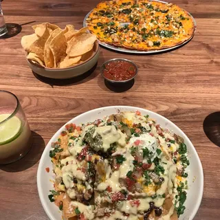 Nachos con Queso Blanco