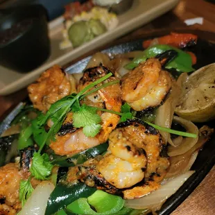 Tiger shrimp fajitas!