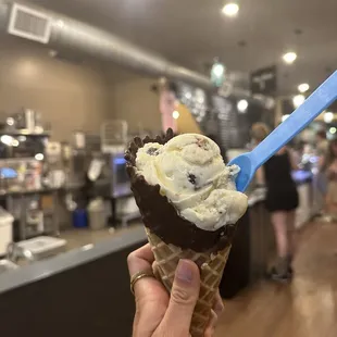 Wolverine Tracks in a waffle cone