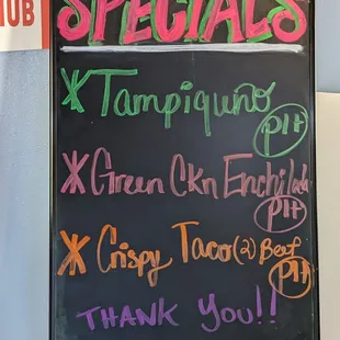 Tuesday specials