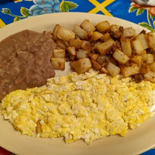 a plate of breakfast food
