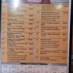 Lots of breakfast options.