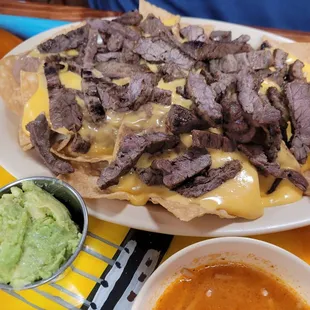 Fajita nachos were tasty.