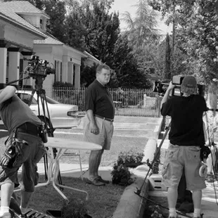 Justin &amp; Jeff on set of the Finding Hope Now movie.