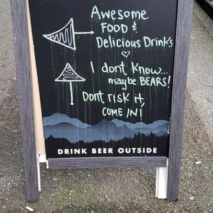 Got to love a witty sandwich board ad