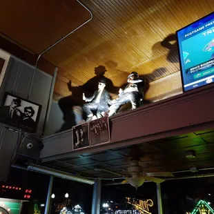 the bar's neon signs