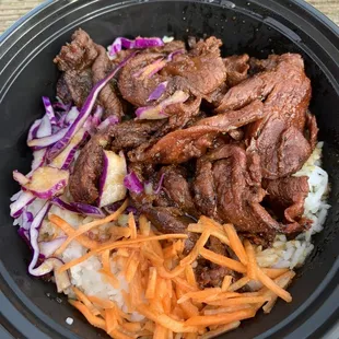 Beef rice bowl - delicious!