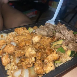 Chicken and steak