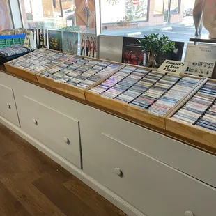 The Great Wall of cassettes, we restock these daily! Hard to beat 3 for $5, and we&apos;ve got almost every genre