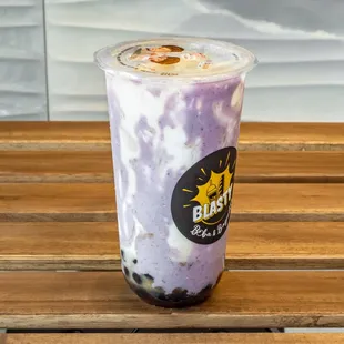 a close up of a drink