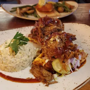 Southern pulled pork with potato salad