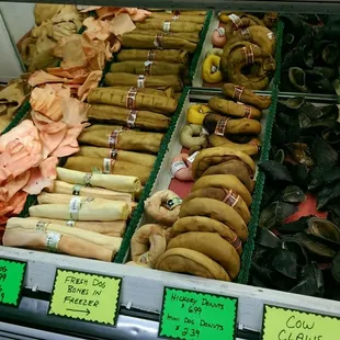 Close up of the dog goodies.