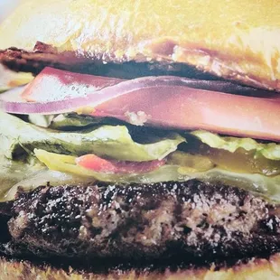 ows a hamburger and french fries