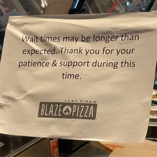 Warning ! Long waits!