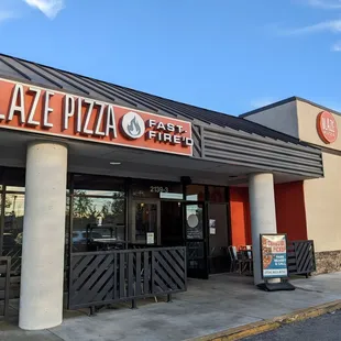 the front of the restaurant