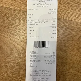 This is the receipt