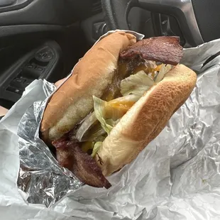 Double bacon cheeseburger.