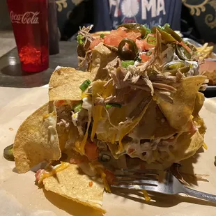a plate of nachos
