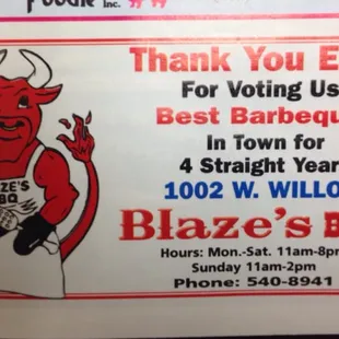 Voted "best BBQ" in Enid
