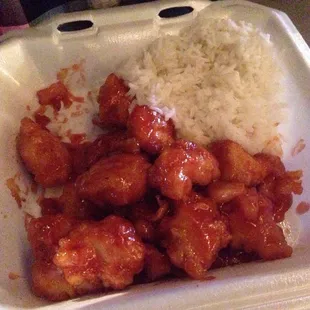 Sweet and sour chicken.