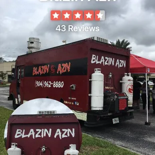 Blazin Azn Food Truck at Deerwood Park today Tuesday 5/15!!  Lots of customers lining up!!!