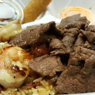 Steak and shrimp combo