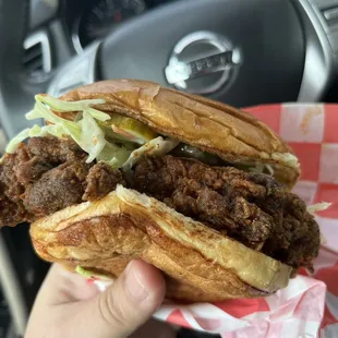 Blazon coop chicken sandwich.