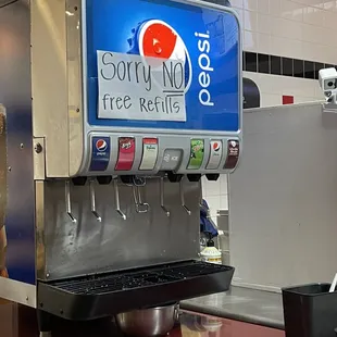  soda dispenser on a counter