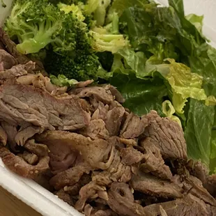 Dinner:  Steak Plate all salad &amp; Steamed Broccoli 4-15-22