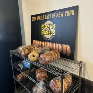 Dozens of bagged bagels