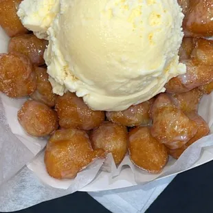 Churro Bites with Ice cream